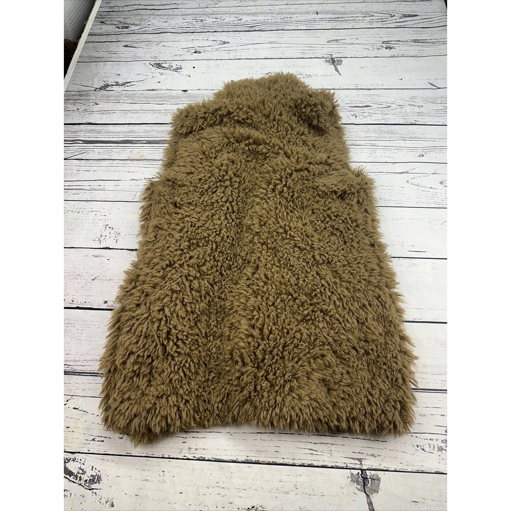 Ashley by 26 International‎ Faux Fur Vest Women's Size S Brown Shaggy Open Front - Picture 6 of 6